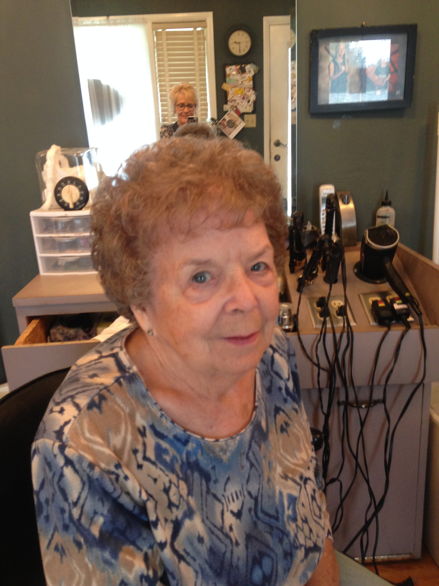 Classic short curled set and style